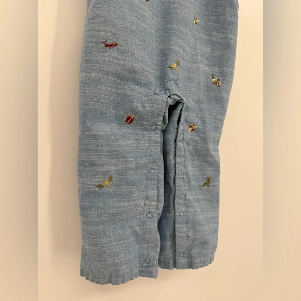 Janie and Jack Baby Button Bug Friends Cotton Coveralls - Picture 6 of 15